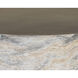 Diaz 34.5 X 15 inch Marble Look / Antique Brass Outdoor Coffee Table